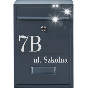Poštovní schránka POŠTOVNÍ SCHRÁNKA RIB NA DOPISY ANTRACIT + VZOR NÁPIS