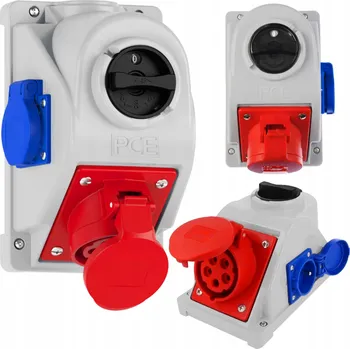 Elektrická zásuvka Hermetická Elektrická Zásuvka Pce , šedá