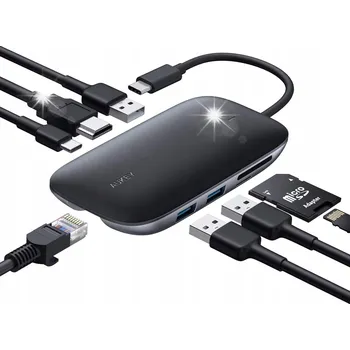 USB hub USB Hub Aukey 417180088, 8 portů
