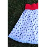 Dětská sukénka půlkolová Lísteček - bílá Sukénka - velikost: 134/140