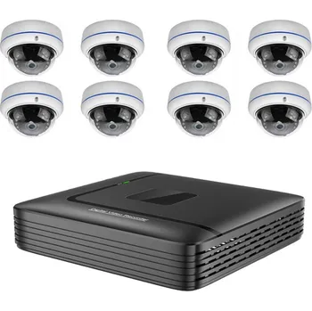 Kompletní kamerový systém BSD PROFI Venkovní set 8 DOME IP kamer H.265 UltraHD 5Mpx se záznamem 2TB Aktivní PoE napájení