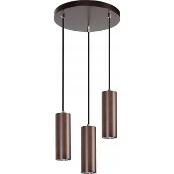 Závěsné svítidlo Pipe vč. 3x GU10 LED Max. 5W, bukové/ořechové dřevo