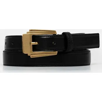 Opasek Kožený pásek Weekend Max Mara UNGHIA dámský, černá barva, 2525506075600 99X, vel. L