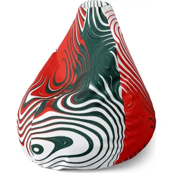 Sedací pytel Sablio Sedací vak Pear Dvoubarevná abstrakce - 70 x 95 x 15 cm