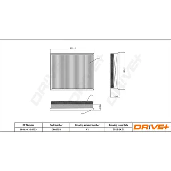 Vzduchový filtr Vzduchový filtr DRIVE+ DP1110.10.0703