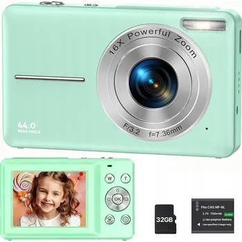 Digitální kompakt Digitální fotoaparát 1080P HD 44 MP - Přenosný digitální fotoaparát