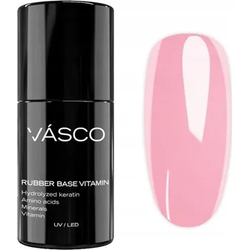 Lak na nehty Hybridní báze Rubber Base Vitamin TPO Free Light Pink Vasco 7 ml