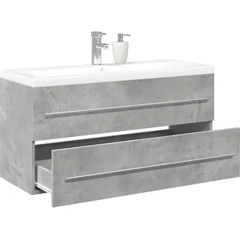 Koupelnový nábytek zahrada-XL 2dílný set koupelnového nábytku betonově šedý kompozitní dřevo 3324922