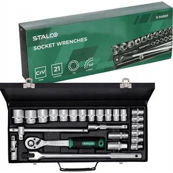 Klíč STALCO S-54007 SADA 21 ks NÁSTRČNÝCH KLÍČŮ