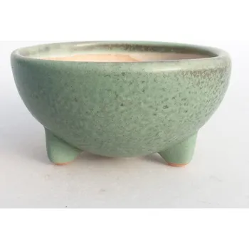 Květináč Keramická bonsai miska 10 x 10 x 5 cm zelená