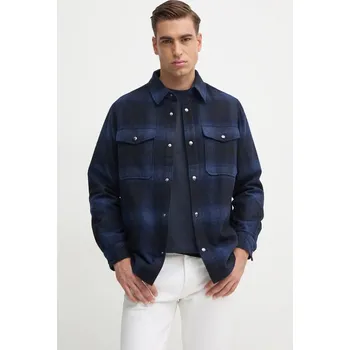 Dámská bunda Vlněná košilová bunda Tommy Hilfiger MW0MW36852 námořnická modř 59X, vel. S