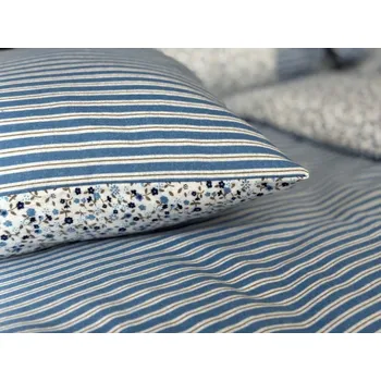 Povlečení Podpěrová s.r.o. Polštář flanelový POMNĚNKA / modrý proužek Velikost: 70x90 cm BAVLNA N