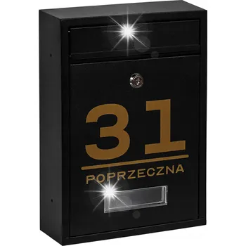 Železářství POŠTOVNÍ SCHRÁNKA RIB ČERNÁ NA DOPISY + ZLATÝ NÁPIS