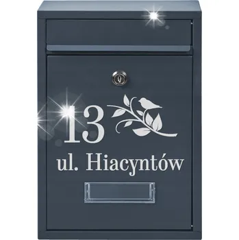 Poštovní schránka POŠTOVNÍ SCHRÁNKA NA DOPISY RIB ANTRACIT + VZOR