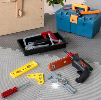 Sada nářadí SADA NÁŘADÍ V KUFRU PRO KUTILY: KLADIVO, VRTACKA, KLÍČE, 31 DÍLŮ