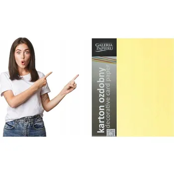 Barevný papír Ozdobný papír A4 Millenium Žlutý Galeria Papieru 220 g/m2 20 listů