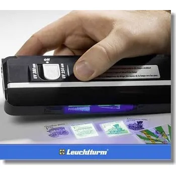 Poštovní známka Leuchtturm UV lampa Leuchtturm - florescence + fosforence - na bankovky