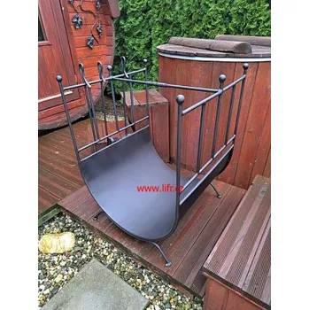 Krbové nářadí Koš na dřevo max 4 + krbové nářadí