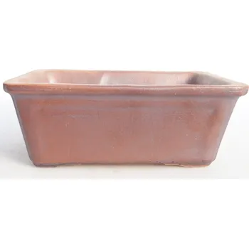 Květináč Keramická bonsai miska 11,5 x 8,5 x 4,5 cm kovová