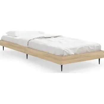 Postel Rám postele dub sonoma 193 x 78 x 20 cm s kovovými nohami