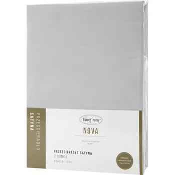 Prostěradlo Prostěradlo s gumou Eurofirany bavlněný satén 160 x 200 cm