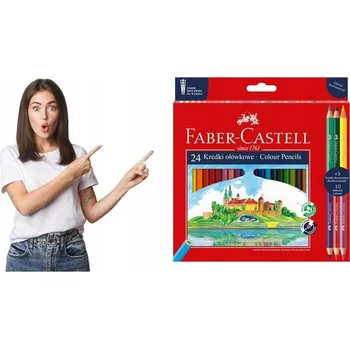 Kresba Pastelky Faber Castell Zámek Wawel - 24 + 3 pastelky oboustranné