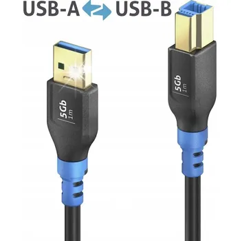 Datový kabel PURELINK FI-U300-003 FLEXINSTALL USB kabel A-B, USB 3.2, 2A, 5V, 10W, 5 Gbps, 0,3 m