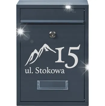 Poštovní schránka ANTRACITOVÁ POŠTOVNÍ SCHRÁNKA RIB + VZOR
