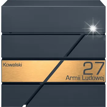 Poštovní schránka ANTRACITOVÁ POŠTOVNÍ SCHRÁNKA NA DOPISY + LAMINÁT