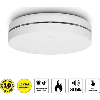 Zabezpečovací technika Designový detektor kouře s baterií na 10 let Bílý SA300 Alecto