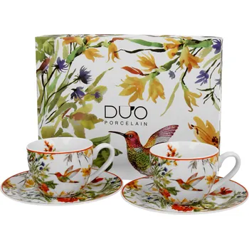 KVĚTINY > LINNEA Dva šálky na espresso s podšálky 928355