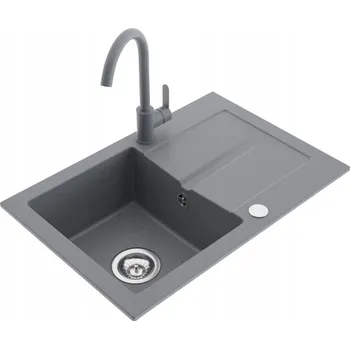 Granitový dřez Jednokomorový granitový dřez Milo First šedý