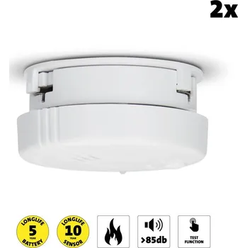 Bezpečnostní detektor Miniaturní detektor kouře s baterií na 5 let v balení 2 kusy Bílá SD510 2X Alecto