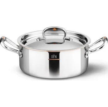 Hrnec Kastrol CON CUORE 20 cm, stříbrná, měď, Ruffoni