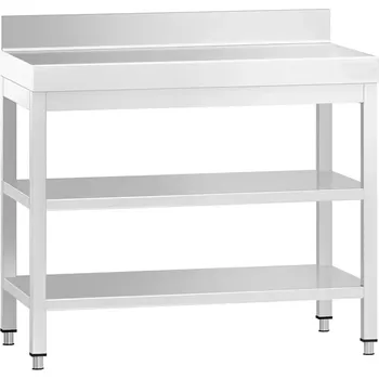 Dílenský stůl vasegastro Nerezový stůl s 2 policemi 90x60x85cm