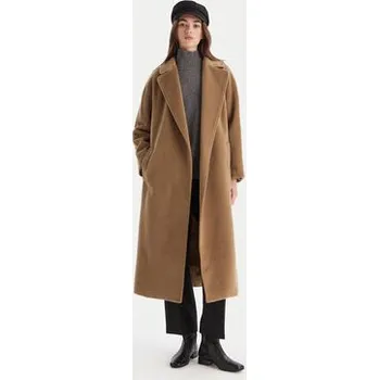 Dámský kabát Weekend Max Mara Vlněný kabát Tempera 2525016082 Hnědá Regular Fit 34