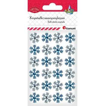 samolepka Samolepky, krystalky, SNĚHOVÉ VLOČKY, 9x19 cm, arch