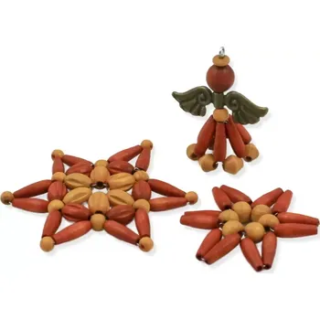 Vánoční ozdoba Lenka Barčiová Sada vánočních ozdob v oranžové – 9 ks ozdob
