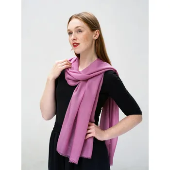 Šála Prstýnková pašmína exclusive šedofialová