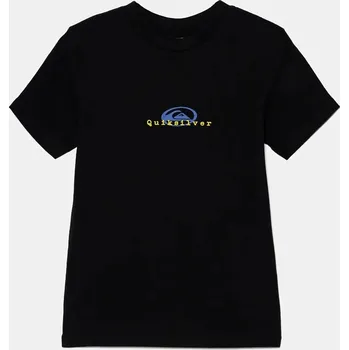 Chlapecké tričko Dětské bavlněné tričko Quiksilver THERMAL LOGO BMY černá barva, s potiskem, AQBZT04452 99X, vel. 141