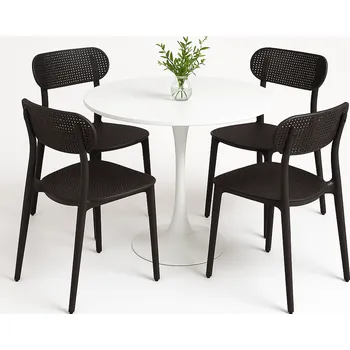 Jídelní set IDEPAR Set 4 židlí TOLA + stůl zdarma Barva židle: Černá