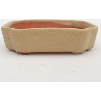 Květináč Keramická bonsai miska 10 x 8,5 x 2,5 cm béžová