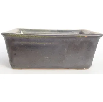 Květináč Keramická bonsai miska 11,5 x 8,5 x 4,5 cm šedá
