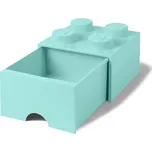 LEGO úložný box 4 s šuplíkem - aqua