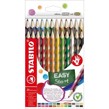 Pastelka Ergonomické pastelky pro praváky STABILO EASYcolors - sada 24 ks