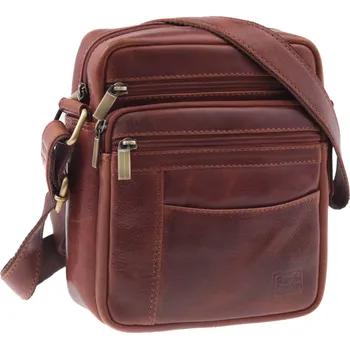 Sendi Design Pánská kožená taška přes rameno Sendi ASEN koňakově hnědá