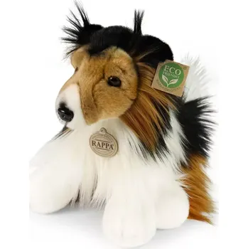 plyšák Rappa Plyšový pes kolie dlouhosrstá 28 cm ECO-FRIENDLY
