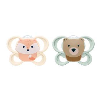 dudlíky NUK Dudlík Perfect Match Air Fox/Bear 0-2 m 2 ks box