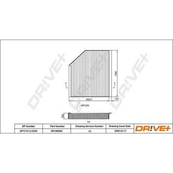 Ventilátor topení a klimatizace Kabinový filtr Dr!ve+ DP1110.12.0220