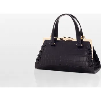 Kabelka CROMIA LUCREZIA kožená kabelka – černá